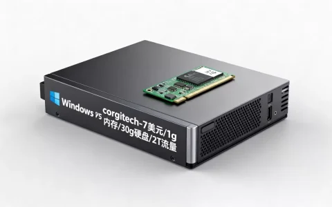 Windows VPS:corgitech-7美元/1g内存/30g硬盘/2T流量