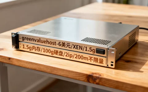 greenvaluehost-6美元/XEN/1.5g内存/100g硬盘/2ip/200m不限量