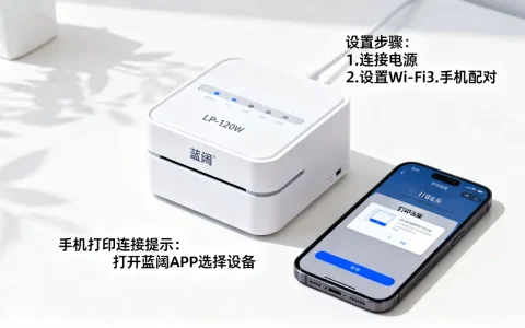蓝阔LP-N120W打印服务器怎么设置，手机打印怎么连接？