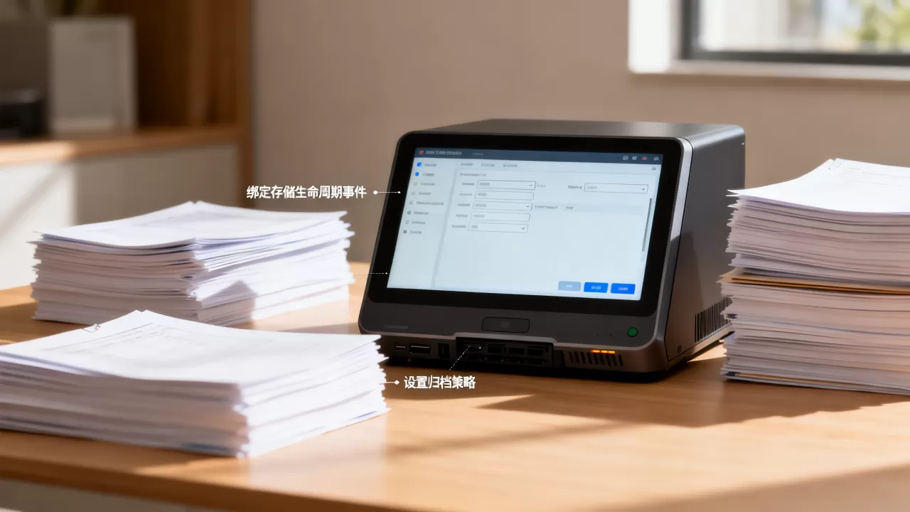 如何把日志归档动作绑定到存储生命周期事件上,日志归档怎么做? 如何把日志归档动作绑定到存储生命周期事件上,日志归档怎么做?
