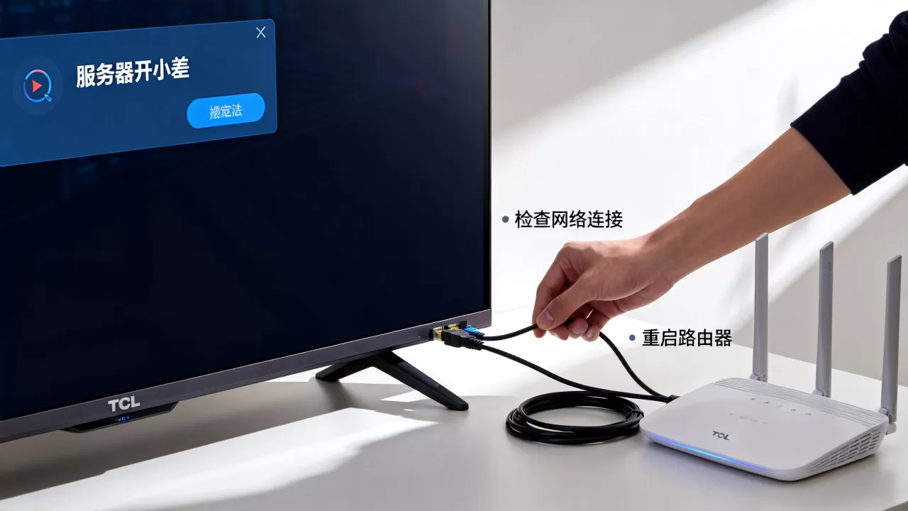 TCL电视显示服务器开小差咋回事,TCL电视网络故障怎么解决 TCL电视显示服务器开小差咋回事,TCL电视网络故障怎么解决