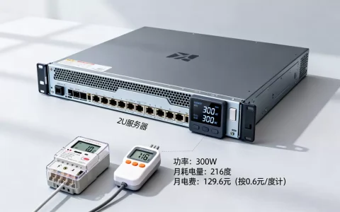 2U服务器一般耗电量是多少，一个月电费多少钱