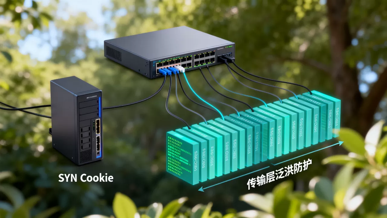 SYN Cookie在防护传输层泛洪时的生效逻辑 SYN Cookie在防护传输层泛洪时的生效逻辑