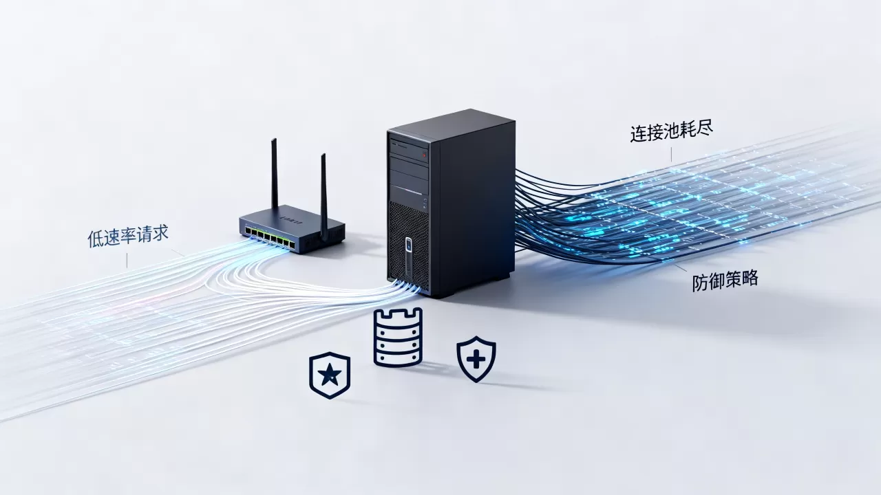 HTTP慢速攻击如何靠极低速率耗尽连接池,怎么防御? HTTP慢速攻击如何靠极低速率耗尽连接池,怎么防御?