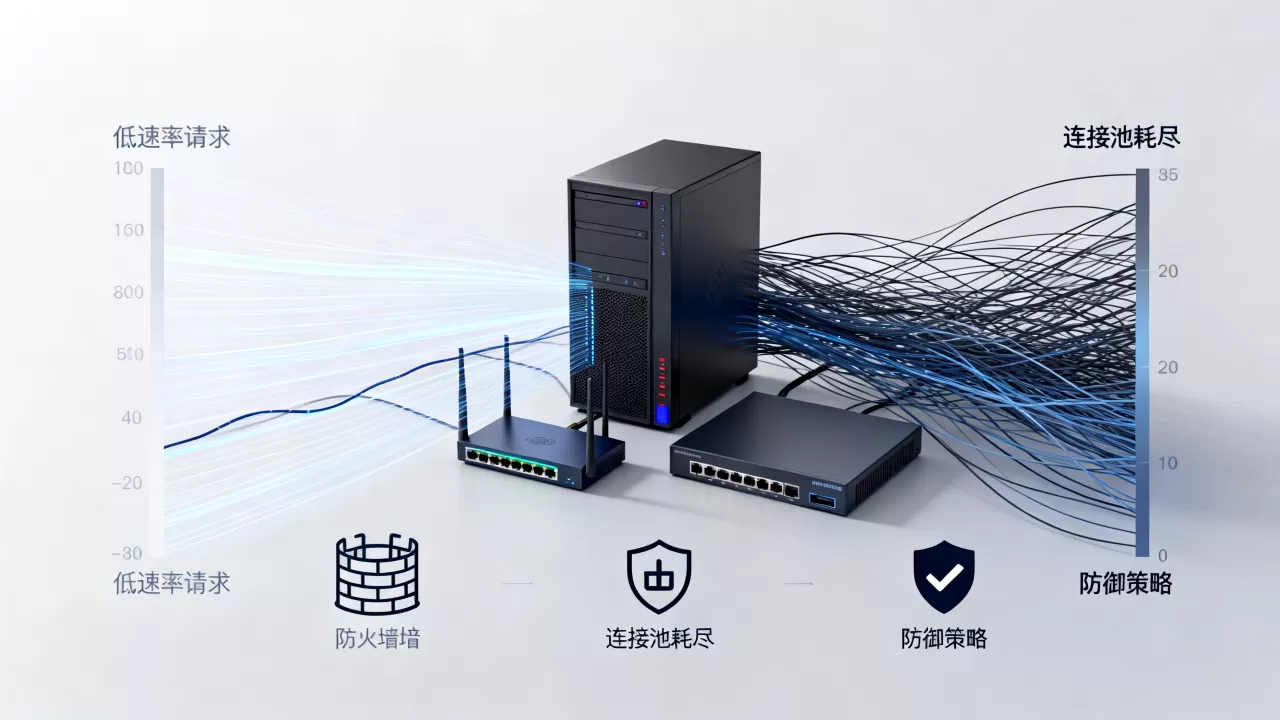 HTTP慢速攻击如何靠极低速率耗尽连接池,怎么防御? HTTP慢速攻击如何靠极低速率耗尽连接池,怎么防御?