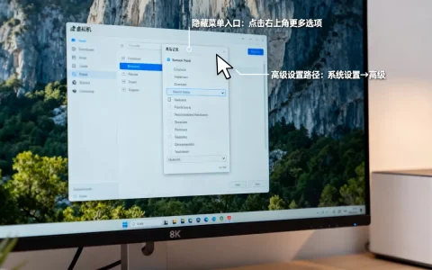 虚拟机隐藏菜单为何找不到，虚拟机高级设置在哪里打开？