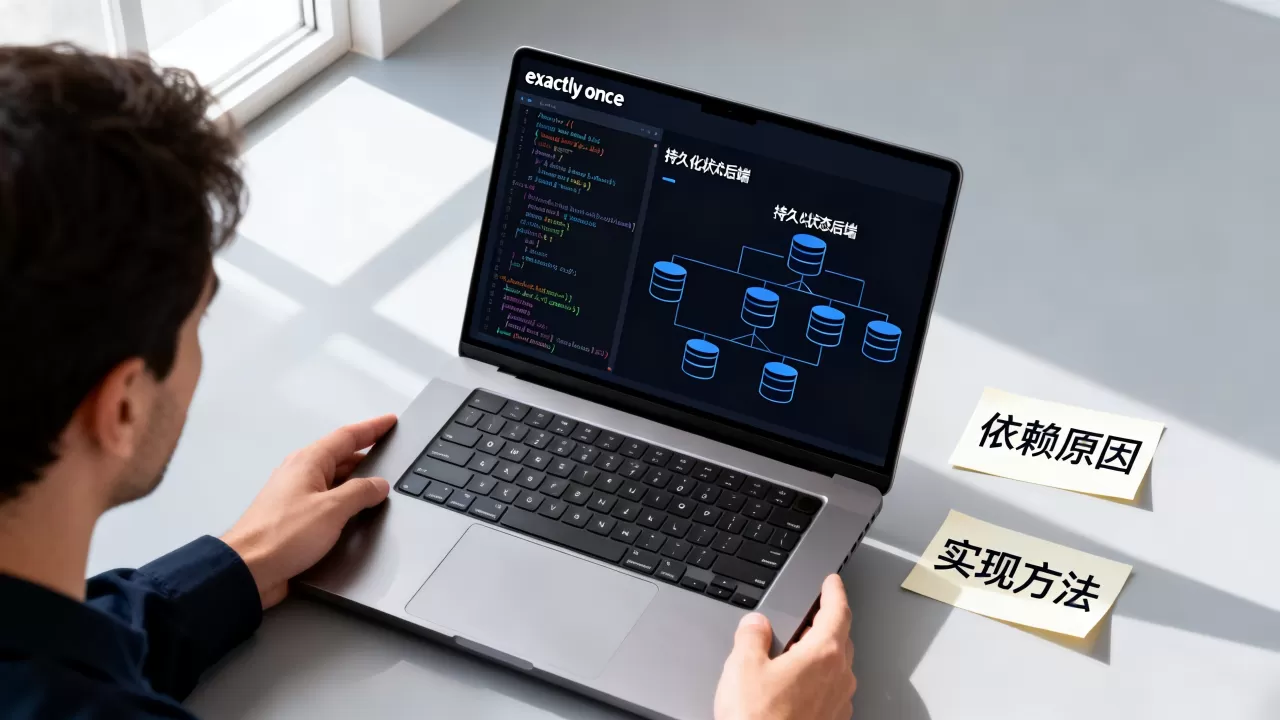 exactly once为何依赖持久化状态后端,怎么做? exactly once为何依赖持久化状态后端,怎么做?