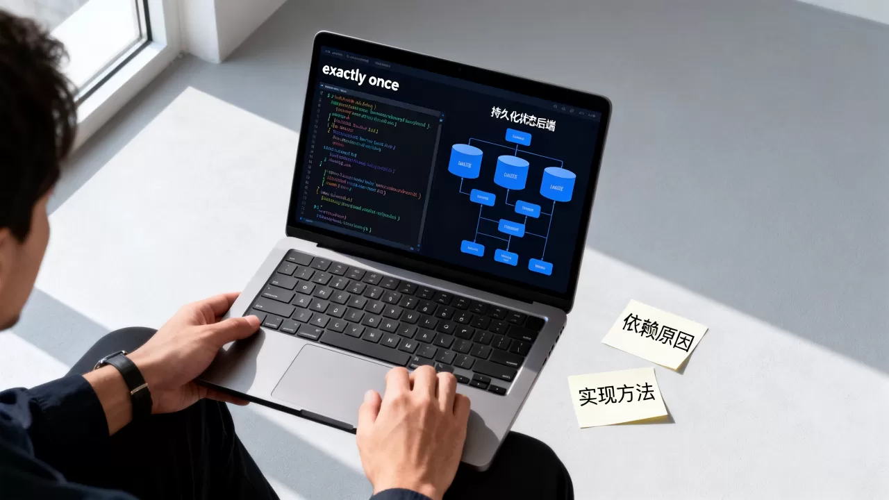 exactly once为何依赖持久化状态后端,怎么做? exactly once为何依赖持久化状态后端,怎么做?