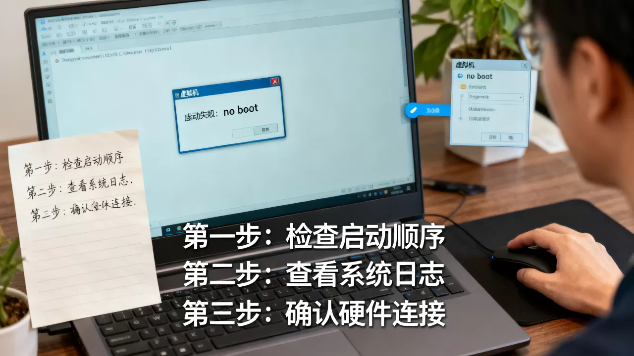 虚拟机提示no boot怎么办,启动失败原因排查步骤? 虚拟机提示no boot怎么办,启动失败原因排查步骤?