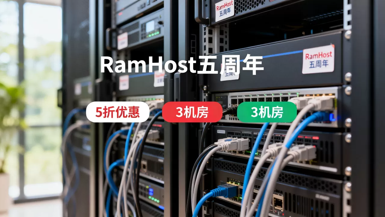 RamHost五周年5折3机房值不值,国外VPS哪家好 RamHost五周年5折3机房值不值,国外VPS哪家好