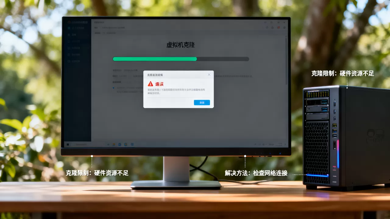 虚拟机克隆限制有哪些?,克隆失败如何解决? 虚拟机克隆限制有哪些?,克隆失败如何解决?