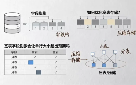 宽表字段膨胀会让单行大小超出预期吗，如何优化宽表存储？