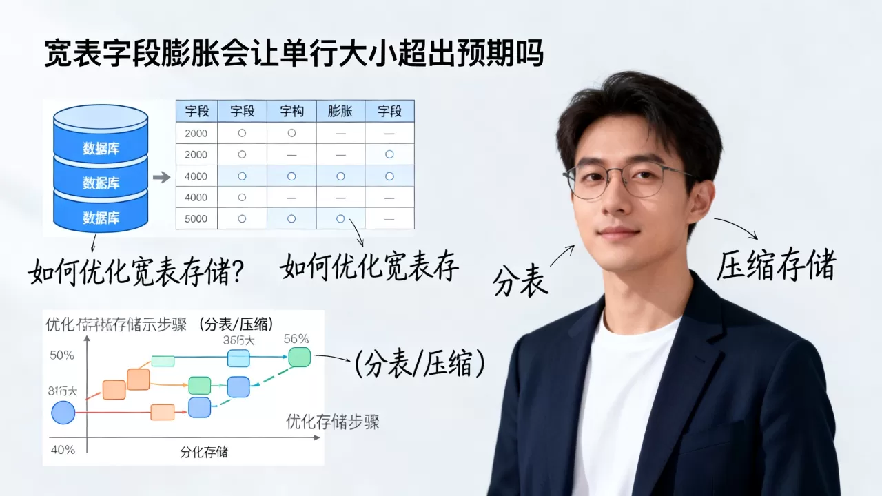 宽表字段膨胀会让单行大小超出预期吗,如何优化宽表存储? 宽表字段膨胀会让单行大小超出预期吗,如何优化宽表存储?