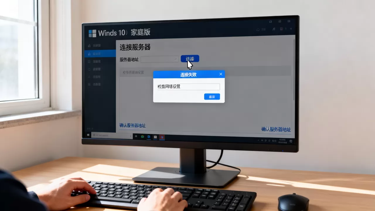 Win10家庭版怎么连接服务器,win10连接服务器失败怎么办 Win10家庭版怎么连接服务器,win10连接服务器失败怎么办