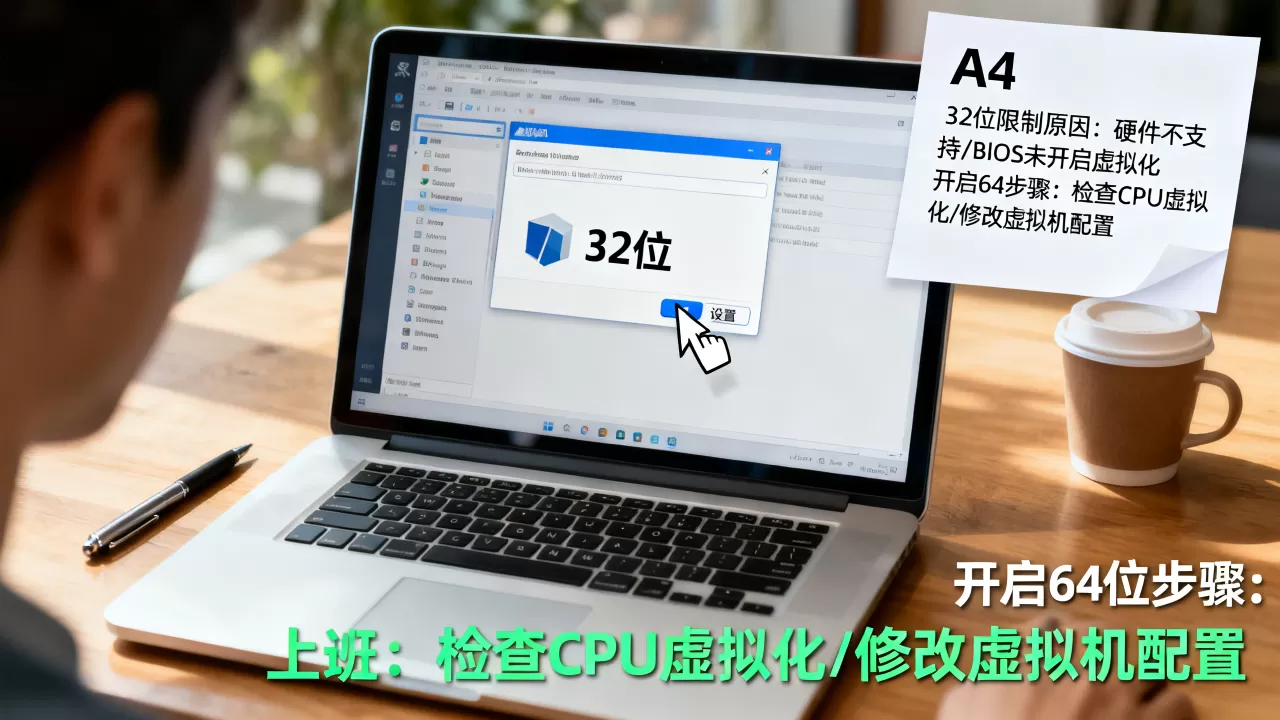 虚拟机为什么只显示32位无法切换,虚拟机怎么开启64位? 虚拟机为什么只显示32位无法切换,虚拟机怎么开启64位?