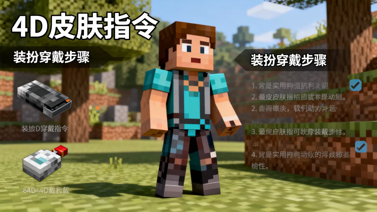 我的世界EC服务器4D装扮怎么穿才对,4D皮肤指令是什么 我的世界EC服务器4D装扮怎么穿才对,4D皮肤指令是什么
