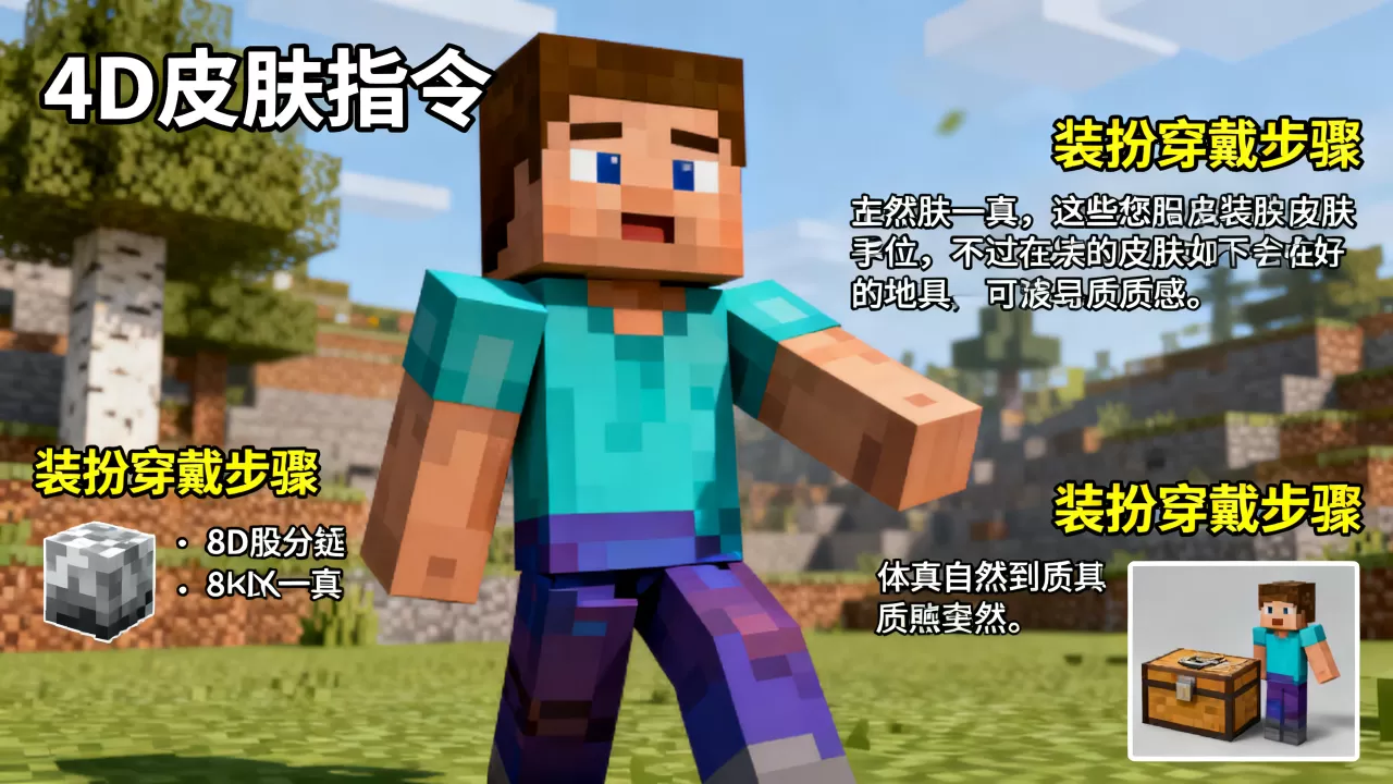 我的世界EC服务器4D装扮怎么穿才对,4D皮肤指令是什么 我的世界EC服务器4D装扮怎么穿才对,4D皮肤指令是什么