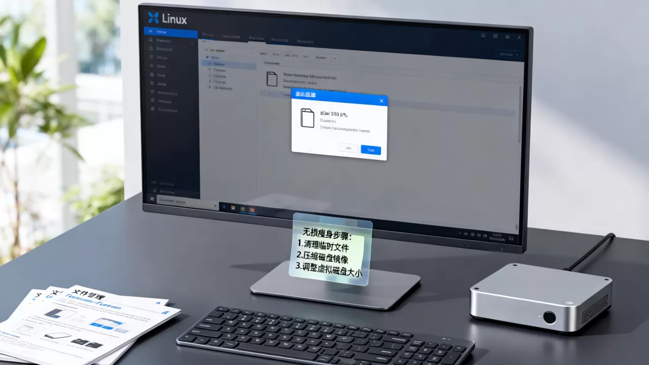Linux虚拟机文件过大怎样无损瘦身,磁盘空间不足怎么办 Linux虚拟机文件过大怎样无损瘦身,磁盘空间不足怎么办