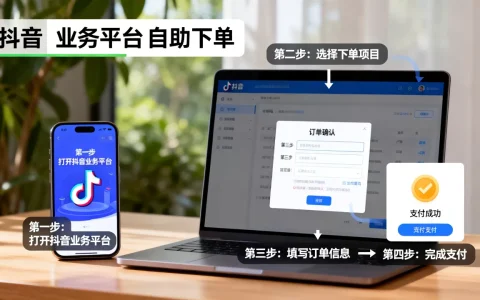 抖音业务平台应该如何自助下单，有哪些步骤？