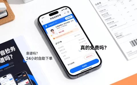 抖音业务秒单平台24小时自助下单服务真的免费吗，靠谱吗？