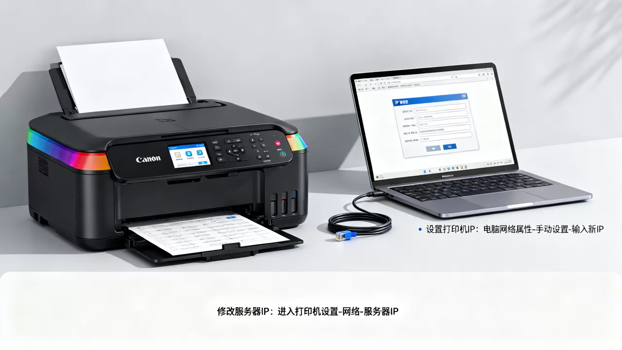 佳能彩色打印机服务器IP怎么修改,打印机IP地址怎么设置? 佳能彩色打印机服务器IP怎么修改,打印机IP地址怎么设置?