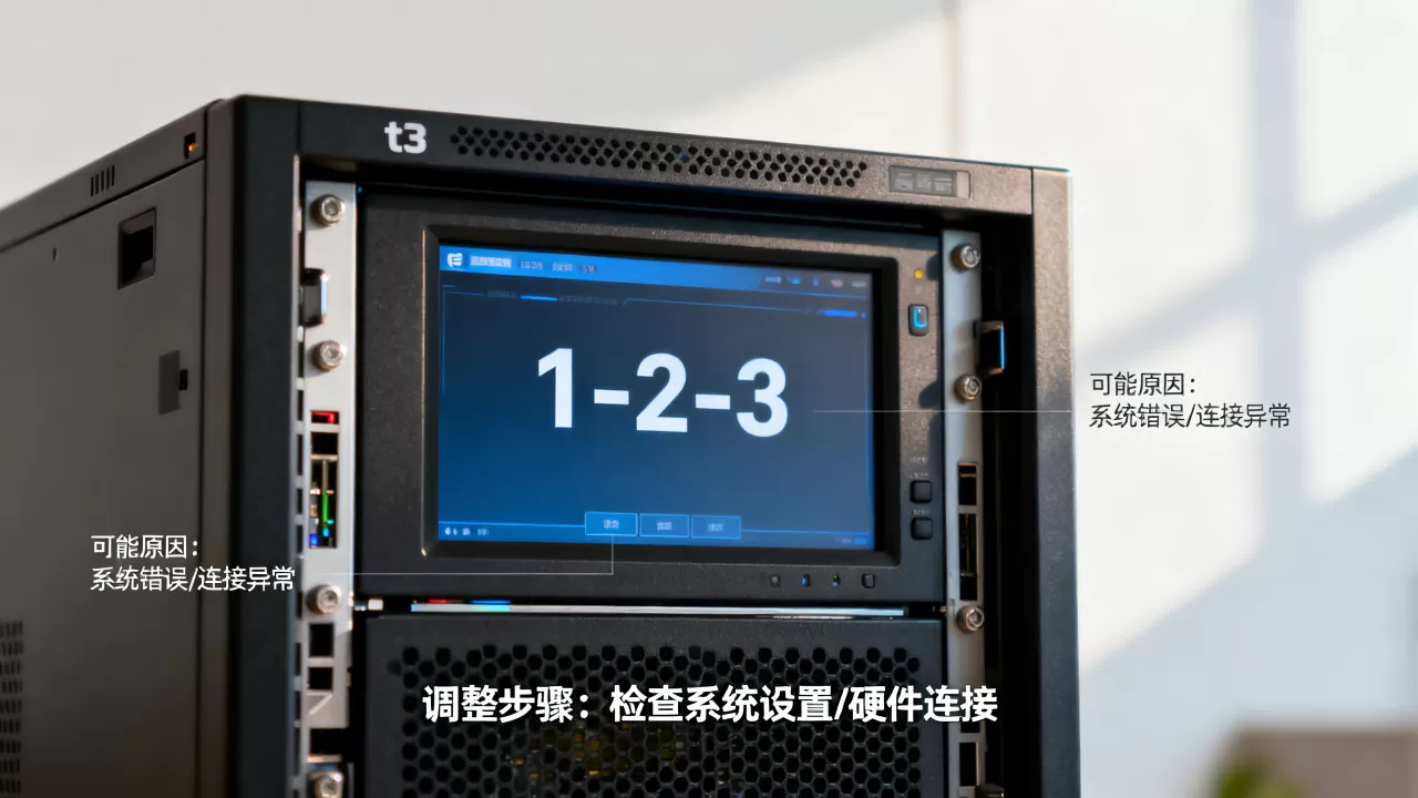 t3服务器屏幕显示1-2-3怎么调?,是什么原因 t3服务器屏幕显示1-2-3怎么调?,是什么原因