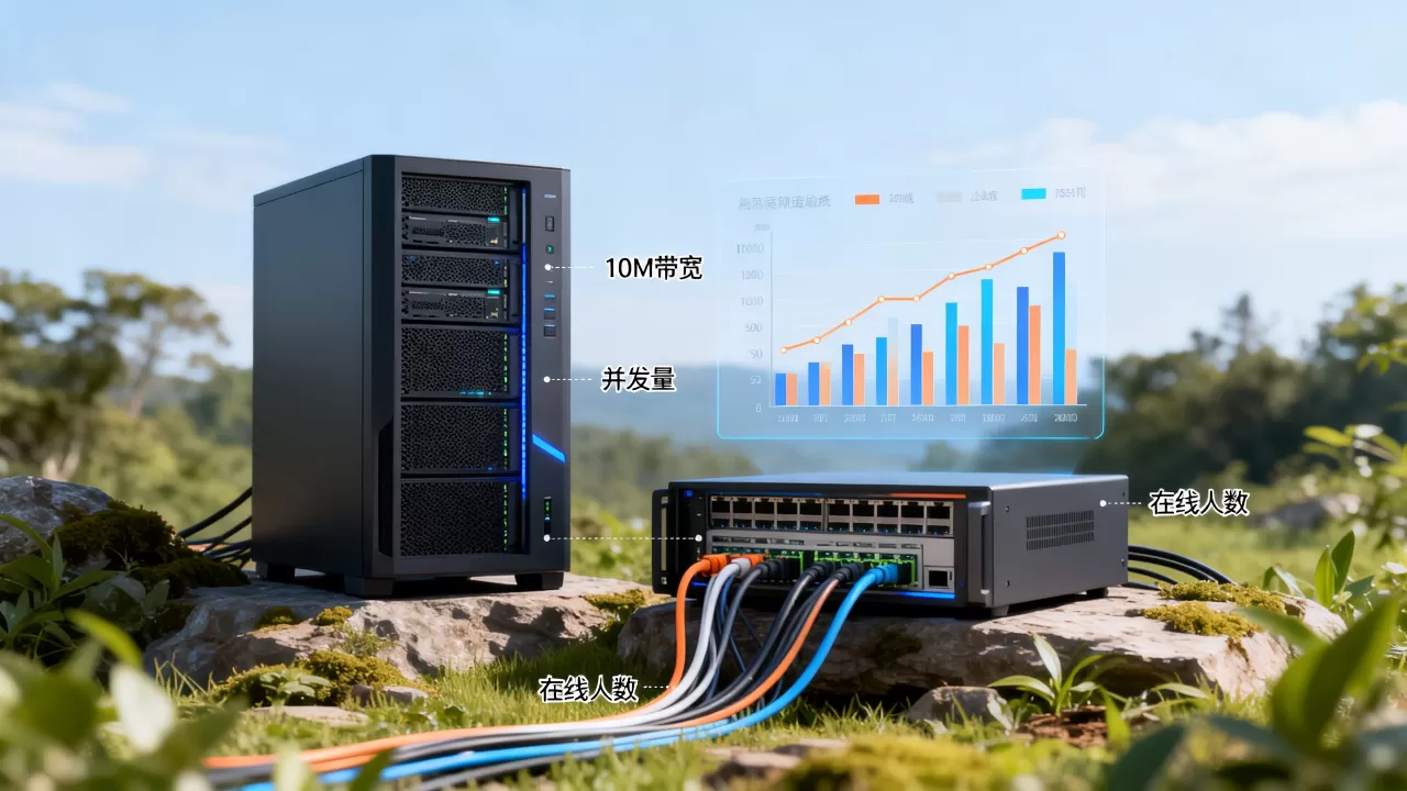 服务器10M带宽并发量多少,10M带宽能支持多少人在线? 服务器10M带宽并发量多少,10M带宽能支持多少人在线?
