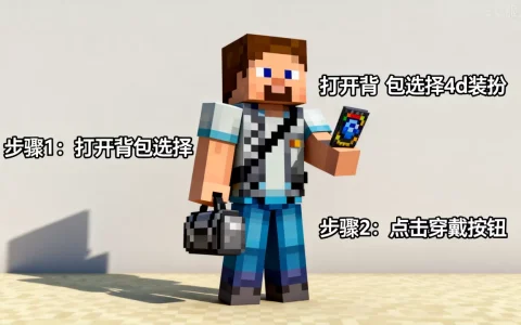 我的世界ec服务器4d装扮怎么穿戴,4d装扮穿戴方法