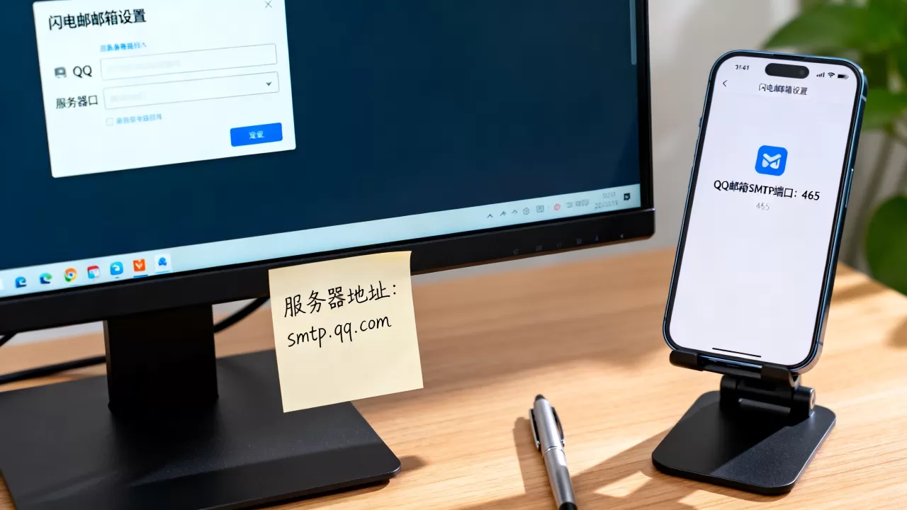 闪电邮如何设置QQ邮箱服务器端口,qq邮箱SMTP端口多少? 闪电邮如何设置QQ邮箱服务器端口,qq邮箱SMTP端口多少?