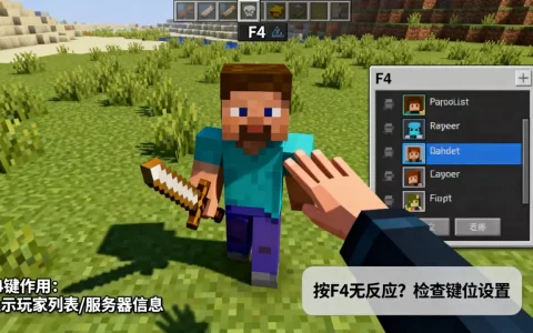 我的世界服务器按F4没反应怎么办，我的世界F4键有什么用