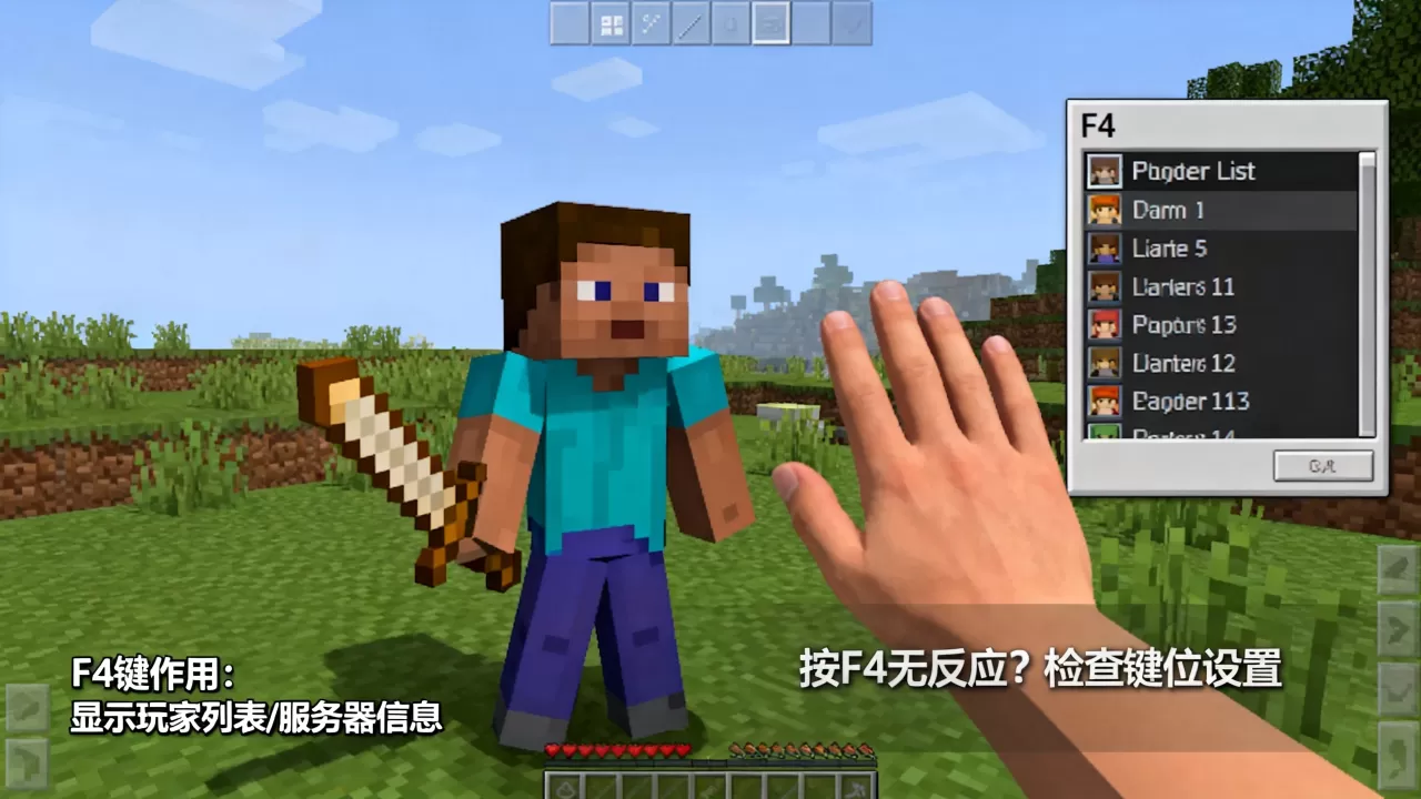 我的世界服务器按F4没反应怎么办,我的世界F4键有什么用 我的世界服务器按F4没反应怎么办,我的世界F4键有什么用