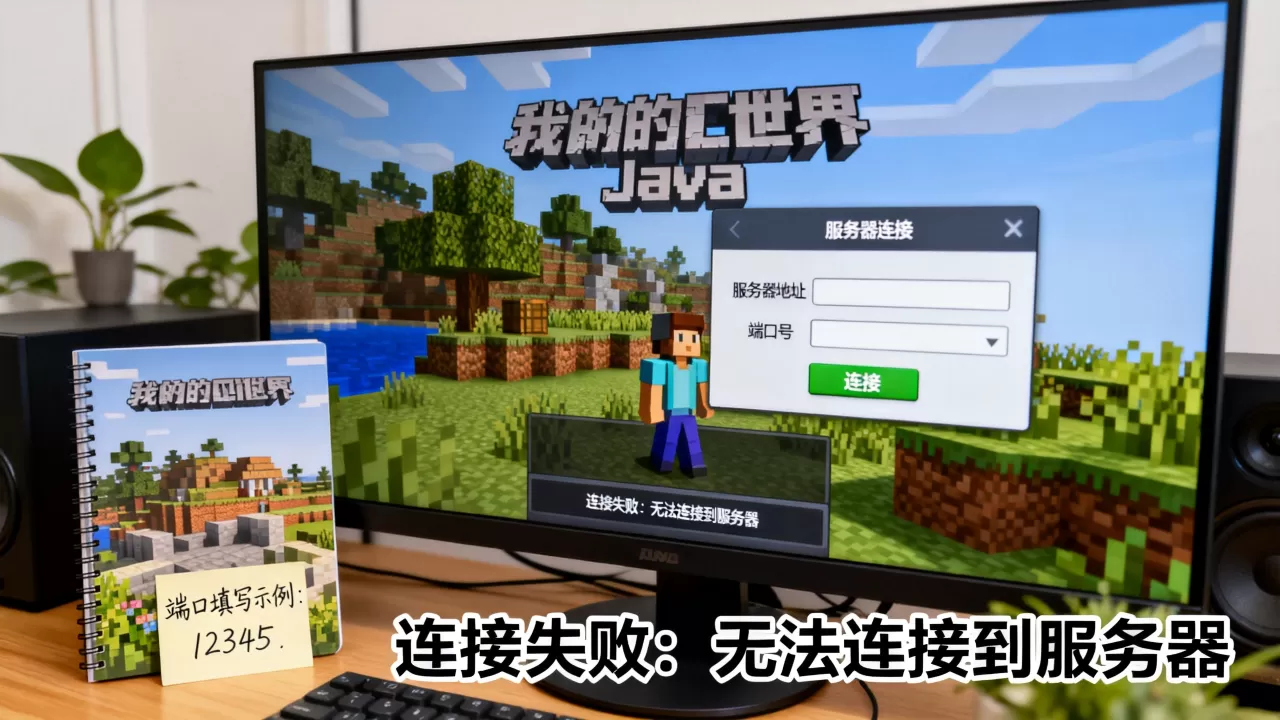 我的世界Java版服务器端口怎么填,连接失败怎么办? 我的世界Java版服务器端口怎么填,连接失败怎么办?