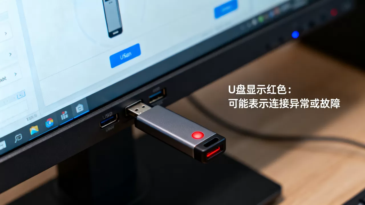 u盘在电脑管理服务器上显示红色是什么原因,有什么影响? u盘在电脑管理服务器上显示红色是什么原因,有什么影响?