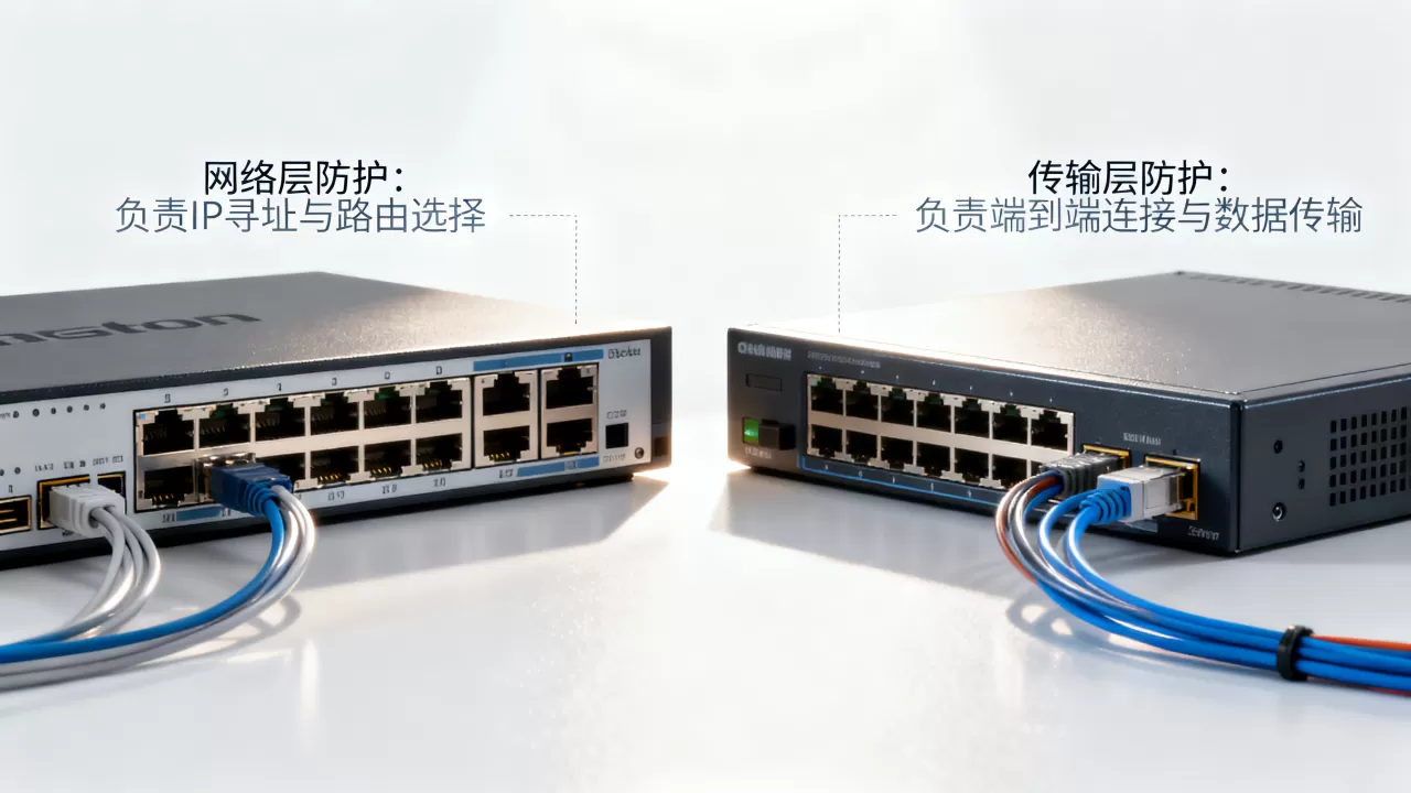 网络层与传输层防护如何分工,有什么区别? 网络层与传输层防护如何分工,有什么区别?