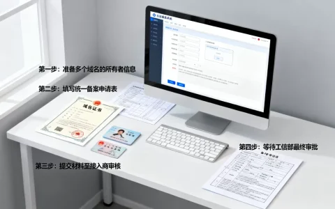 多个域名一起备案的具体步骤是什么，需要准备哪些材料