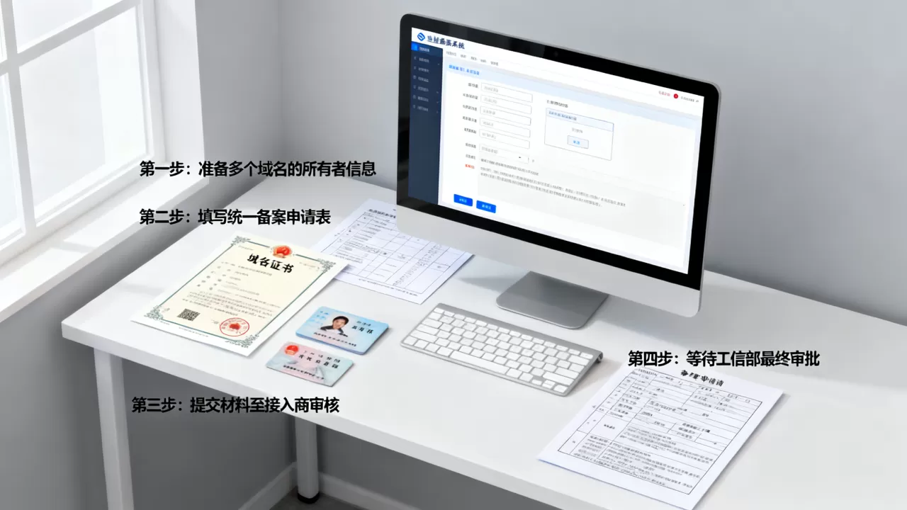 多个域名一起备案的具体步骤是什么,需要准备哪些材料 多个域名一起备案的具体步骤是什么,需要准备哪些材料