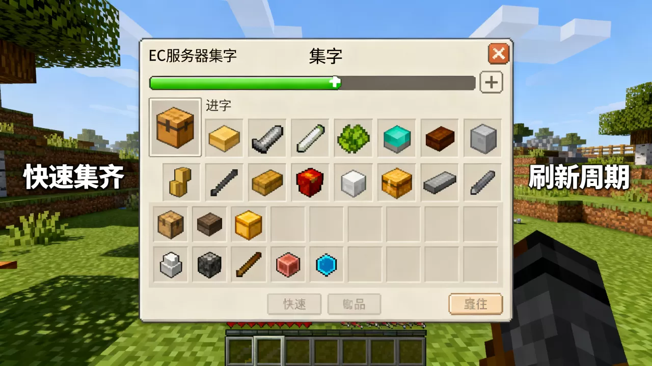 我的世界EC服务器集字游戏如何快速集齐,集字活动多久刷新一次 我的世界EC服务器集字游戏如何快速集齐,集字活动多久刷新一次