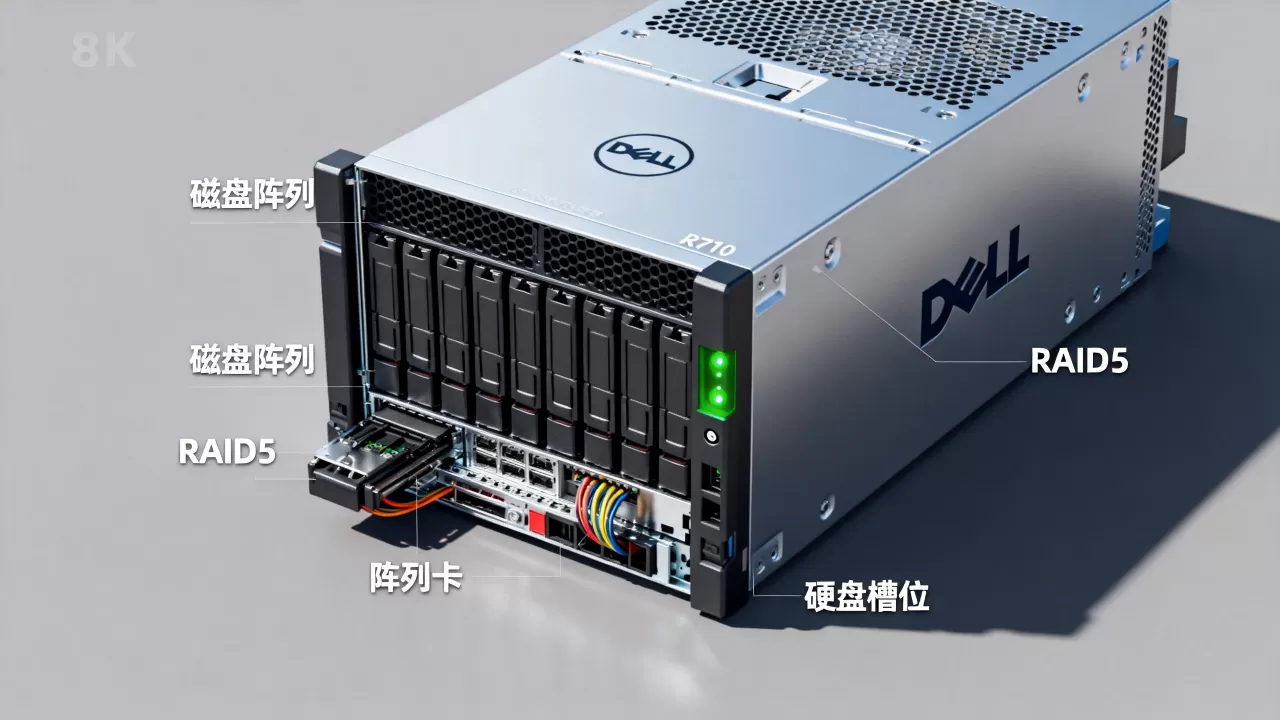 戴尔服务器R710如何做磁盘阵列,raid5怎么设置? 戴尔服务器R710如何做磁盘阵列,raid5怎么设置?