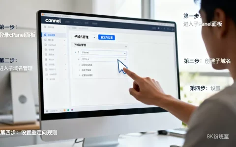 cPanel面板中如何设置子域名与重定向？，有哪些步骤？