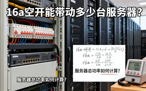 16a空开能带动多少台服务器？,服务器总功率如何计算？