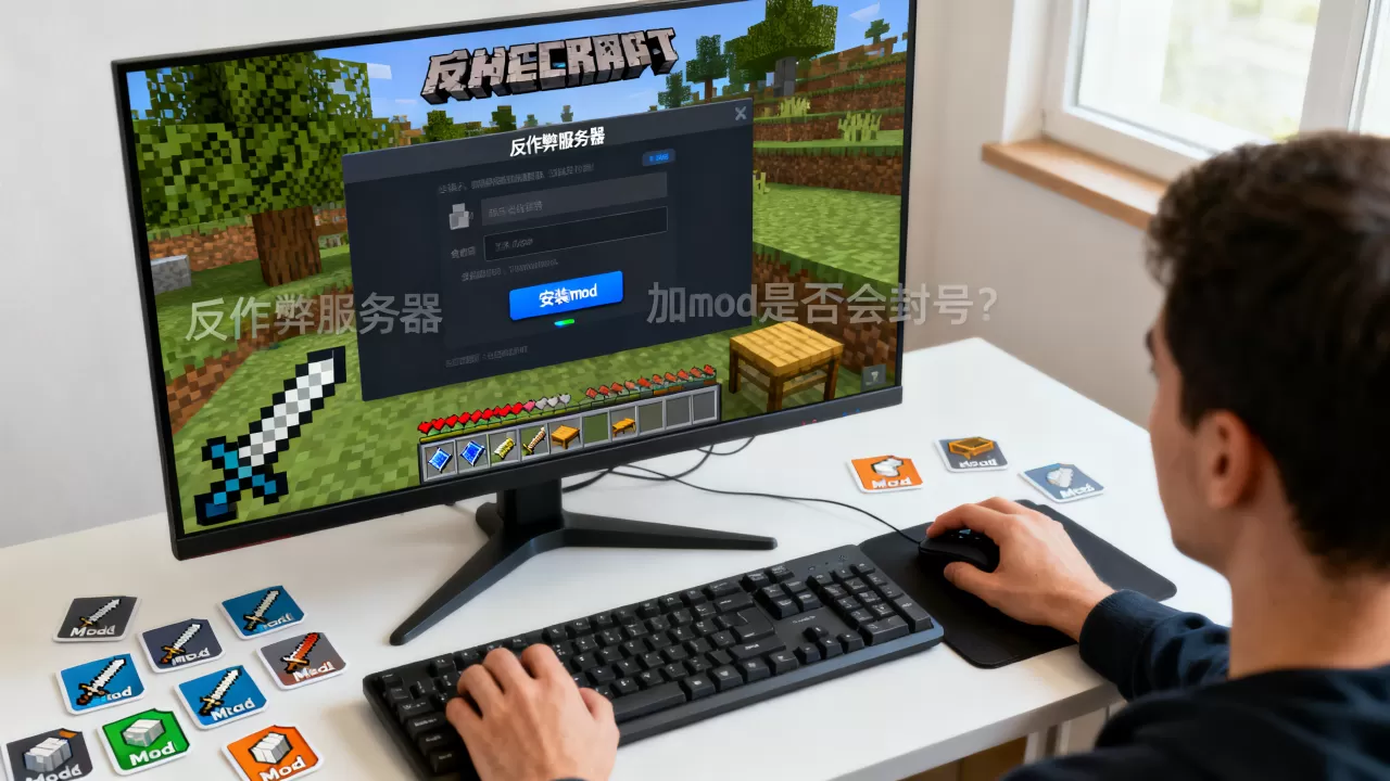 我的世界怎么在反作弊服务器加mod,会不会封号? 我的世界怎么在反作弊服务器加mod,会不会封号?