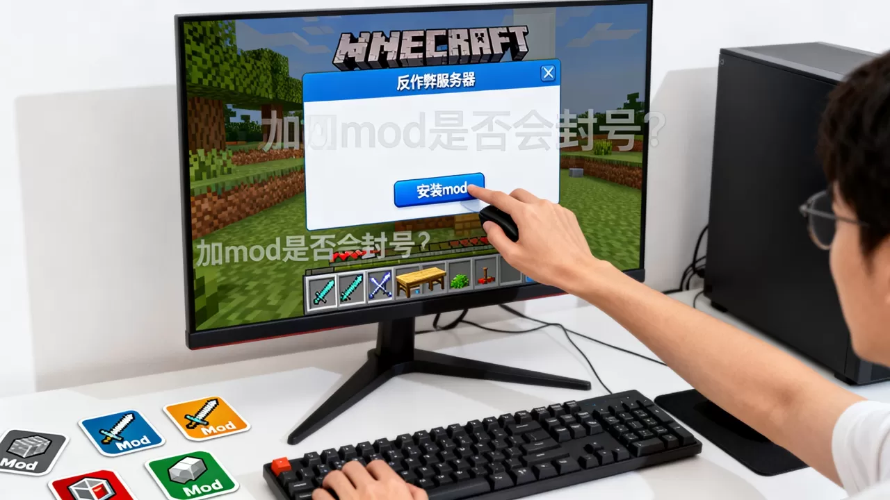 我的世界怎么在反作弊服务器加mod,会不会封号? 我的世界怎么在反作弊服务器加mod,会不会封号?