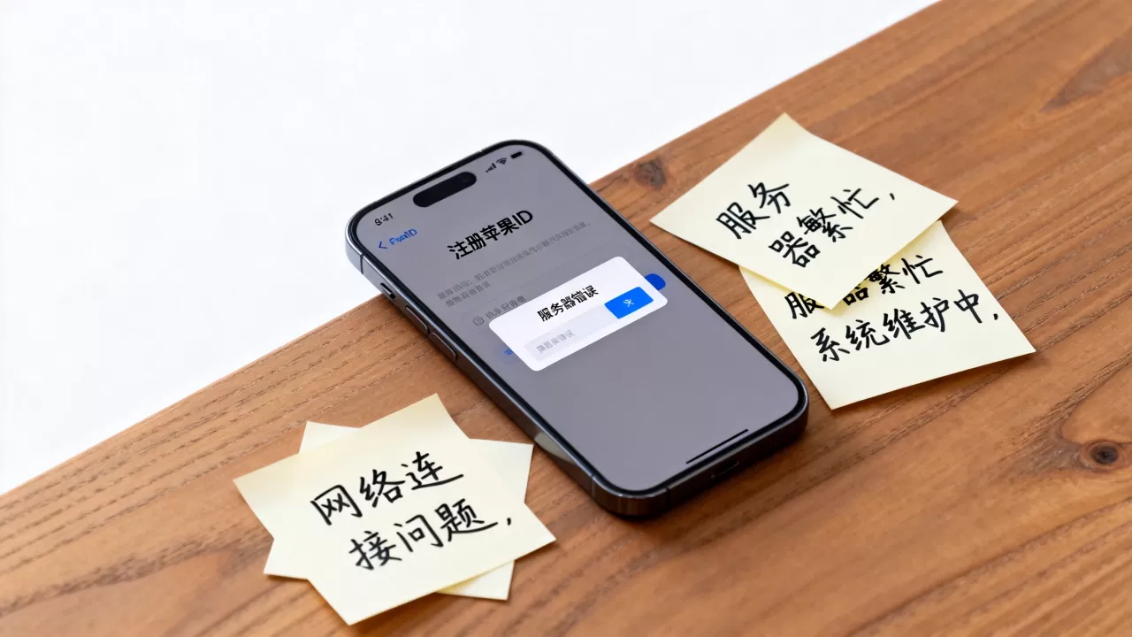 注册苹果ID提示服务器错误是怎么回事,苹果id服务器错误原因 注册苹果ID提示服务器错误是怎么回事,苹果id服务器错误原因