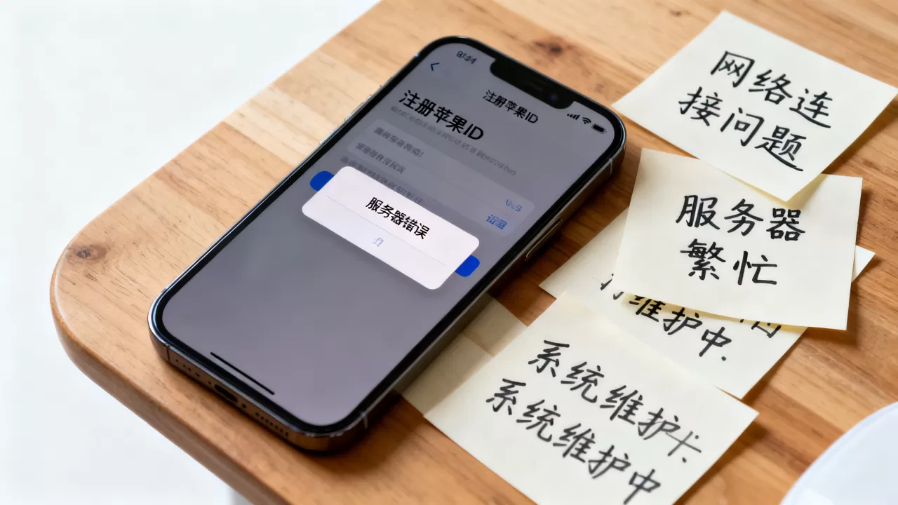 注册苹果ID提示服务器错误是怎么回事,苹果id服务器错误原因 注册苹果ID提示服务器错误是怎么回事,苹果id服务器错误原因