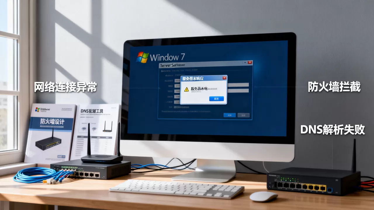 w7电脑设置服务器未响应怎么解决,常见故障原因有哪些? w7电脑设置服务器未响应怎么解决,常见故障原因有哪些?