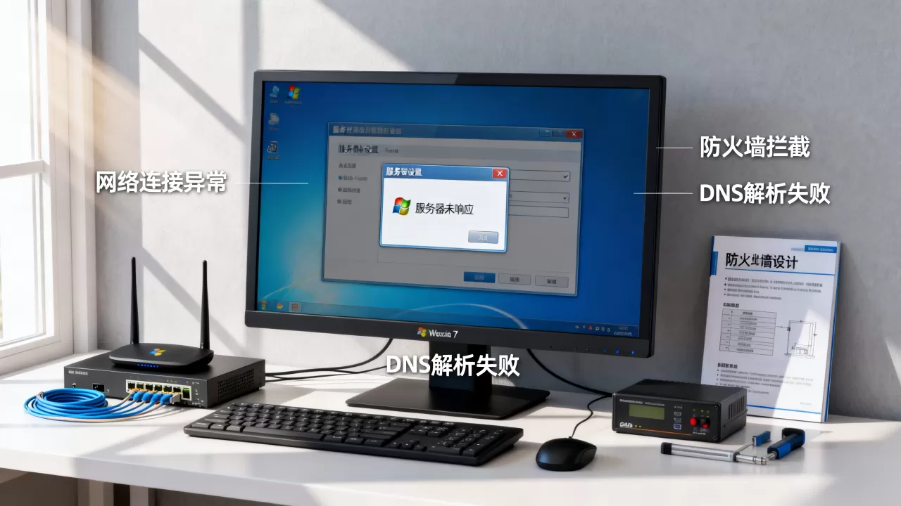 w7电脑设置服务器未响应怎么解决,常见故障原因有哪些? w7电脑设置服务器未响应怎么解决,常见故障原因有哪些?