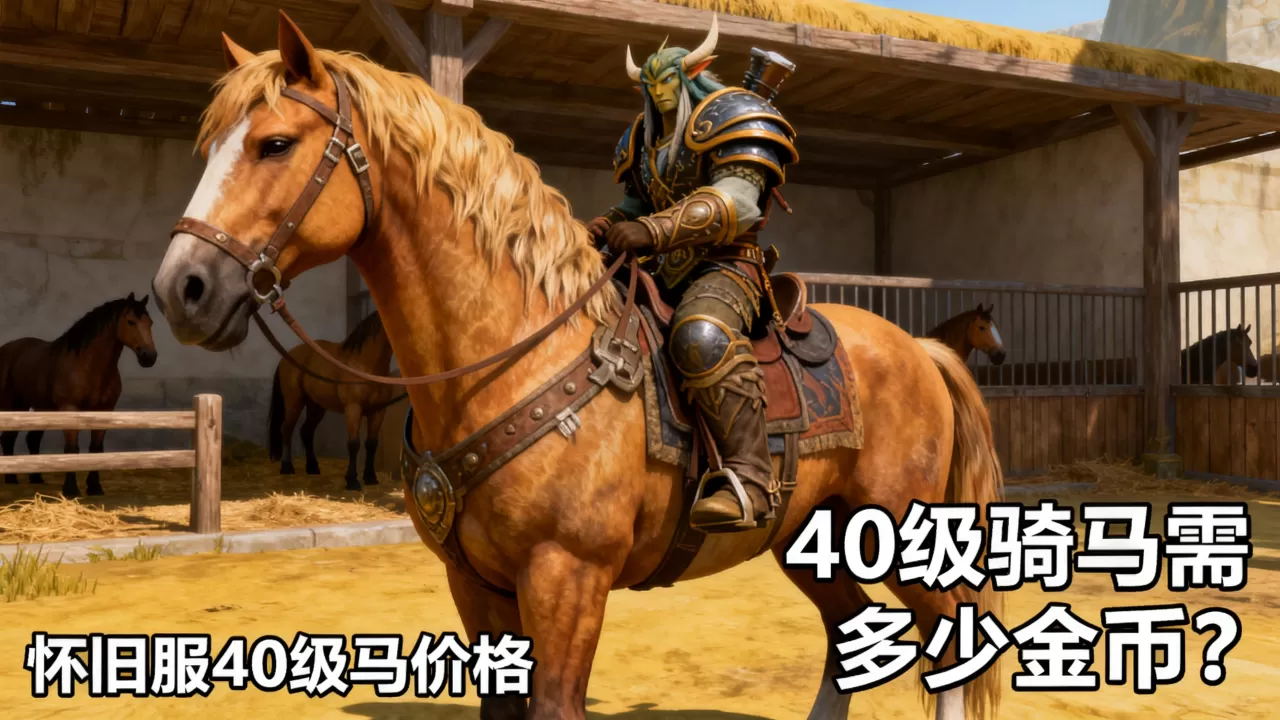 怀旧服40级骑马需要多少金币,魔兽世界怀旧服40级马多少钱? 怀旧服40级骑马需要多少金币,魔兽世界怀旧服40级马多少钱?