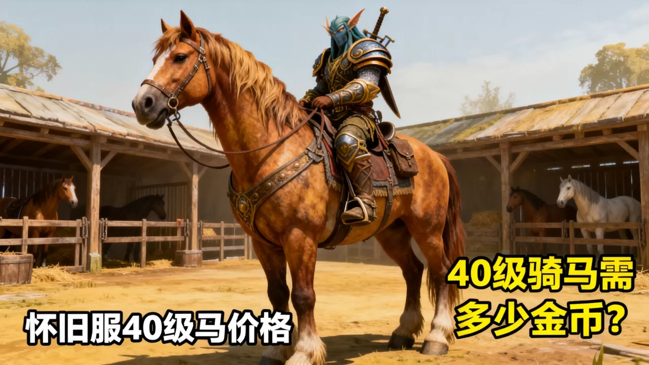 怀旧服40级骑马需要多少金币,魔兽世界怀旧服40级马多少钱? 怀旧服40级骑马需要多少金币,魔兽世界怀旧服40级马多少钱?