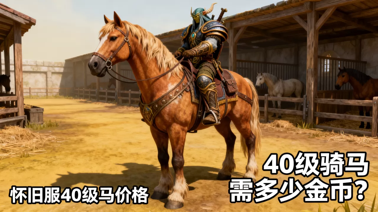 怀旧服40级骑马需要多少金币,魔兽世界怀旧服40级马多少钱? 怀旧服40级骑马需要多少金币,魔兽世界怀旧服40级马多少钱?