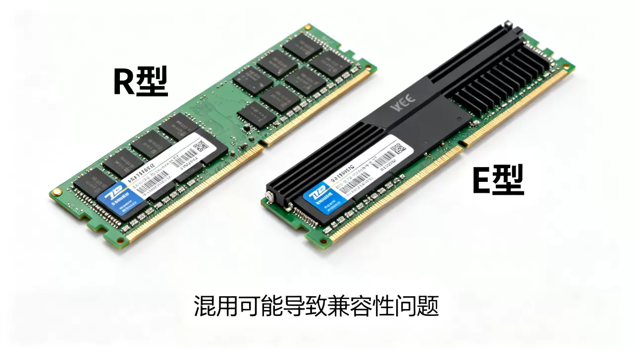 服务器内存条R和E怎么区分,混用会有什么后果 服务器内存条R和E怎么区分,混用会有什么后果